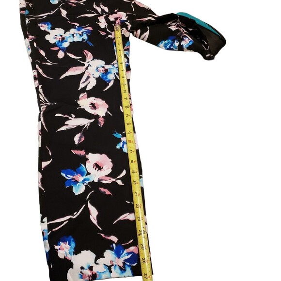 Lane Bryant 14R The Allie Skinny Ankle Pants Black Floral Stretchy - Picture 2 of 8